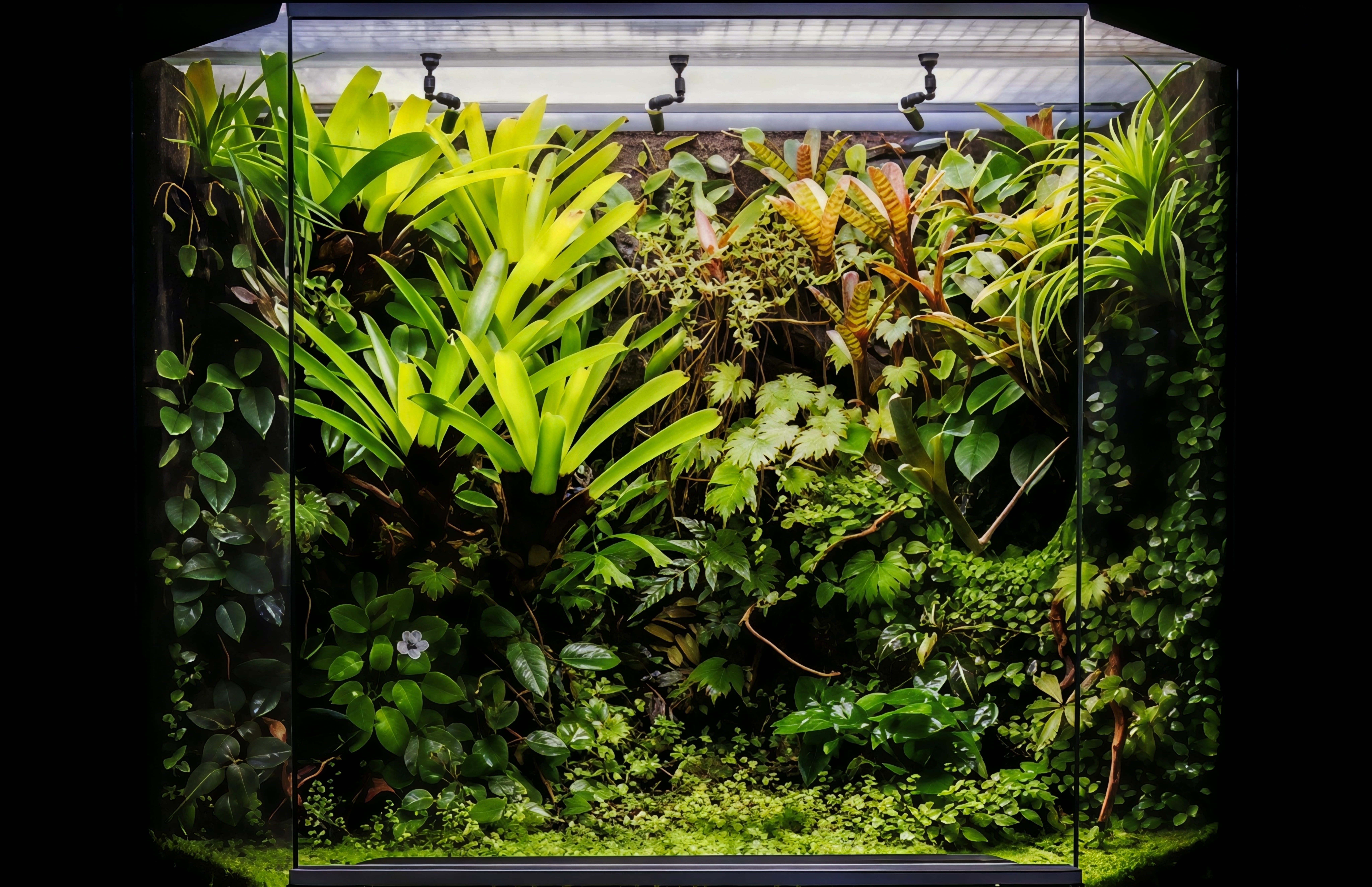 Geometric glass terrarium